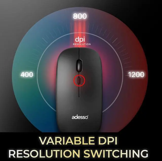 Alt view image 7 of 7 - Wireless Scissor Switch Keyboard and Mouse Combo with Copilot AI Hotkey - Multi-OS Compatible for Mac, Quiet Switches, USB-A 2.4GHz Dongle