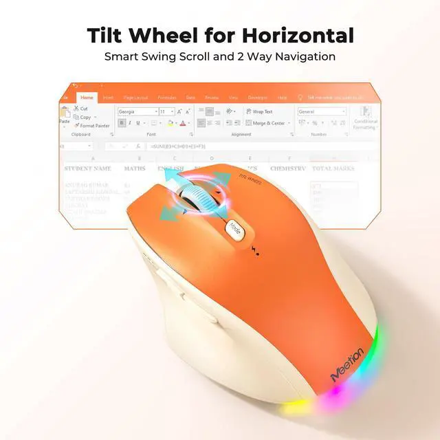 Alt view image 7 of 7 - Retro Bluetooth Keyboard Mouse Combo, Cute Ergonomic Set