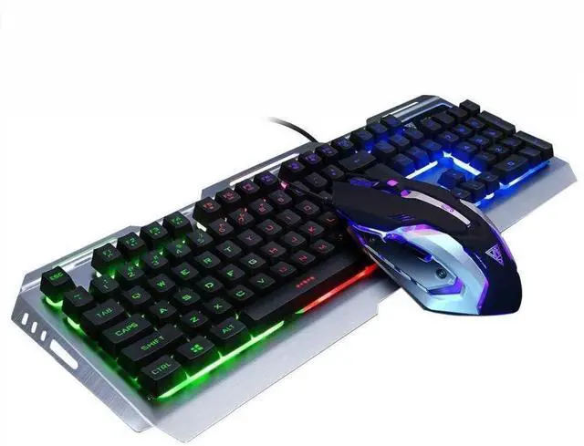 Main image of Wired Gaming Keyboard Mouse Combo RGB Rainbow LED Backlit for Gamer