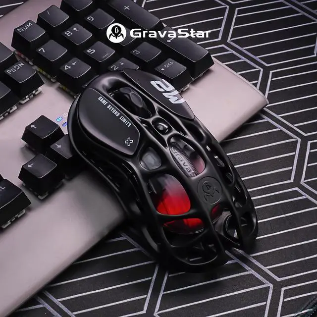 Alt view image 2 of 7 - Mercury M2 Wireless Gaming Mouse with 26,000 DPI, PAW3395DM Sensor -79g Lightweight Hollowed-Out Design -5 Programmable Buttons -5 Dynamic Lightsync RGB