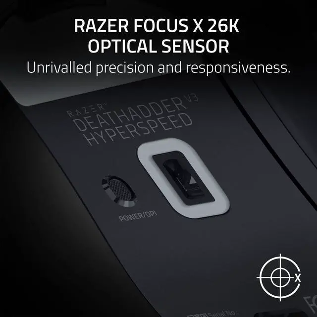 Alt view image 7 of 7 - DeathAdder V3 HyperSpeed Wireless Gaming Mouse: 55g Lightweight - USB C Charging - Up to 100 Hr Battery - Advanced 26K Optical Sensor - Gen-3 Optical Switches - 8 Programmable Controls - Black