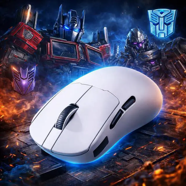 Alt view image 2 of 7 - Gaming Mouse GM04 Pro, Wireless Gaming Mouse Tri-Mode Bluetooth/2.4G/Wired, 53g Ultra-Light, 24,000 DPI PAW3311 Sensor, RGB, 1000Hz, Rechargeable PC Gaming Mouse (White)
