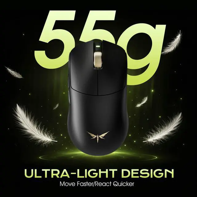 Alt view image 2 of 7 - F2 Pro Max Gaming Mouse Wireless with PAW3395 26K Optical Sensor