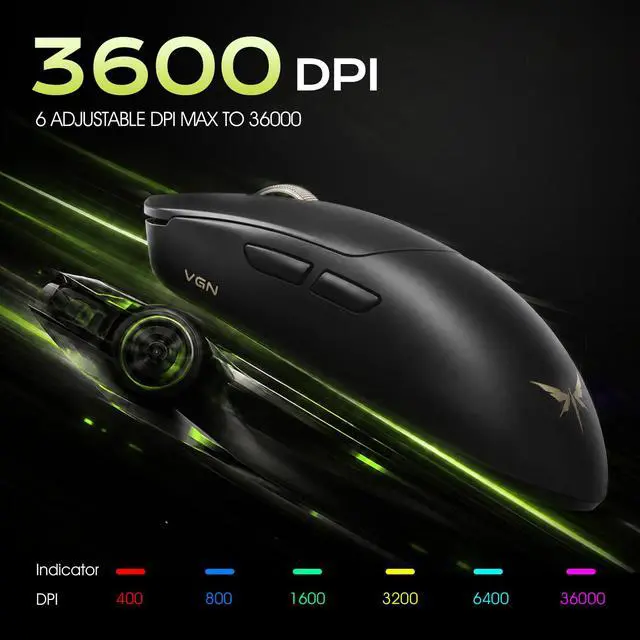 Alt view image 3 of 7 - F2 Pro Max Gaming Mouse Wireless with PAW3395 26K Optical Sensor