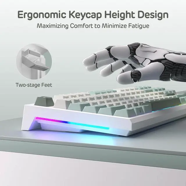 Alt view image 4 of 7 - C87 Hall Effect Mechanical Gaming Keyboard, Magnetic Switch