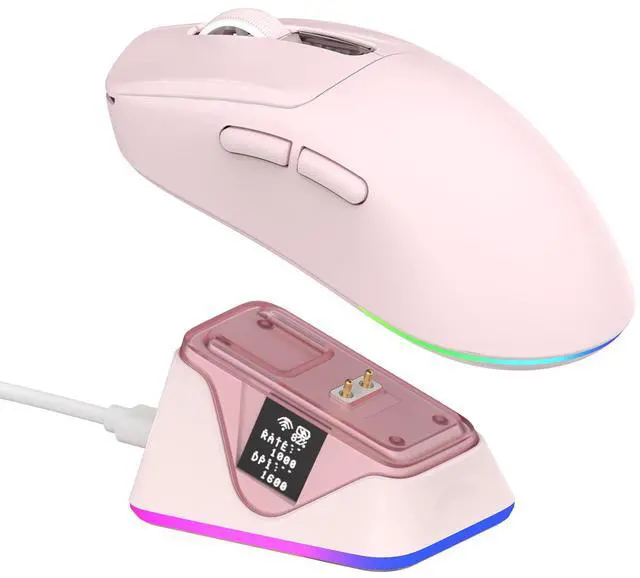 Main image of NEX Lite Wireless Gaming Mouse w/Screens & RGB Charging Dock