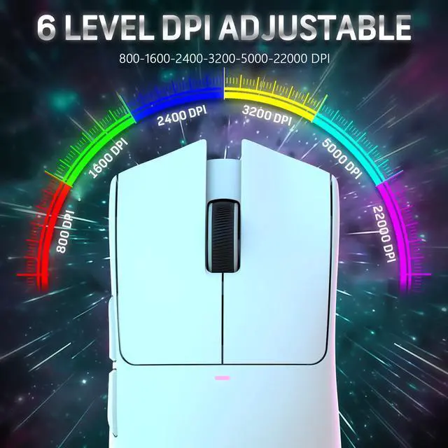Alt view image 5 of 7 - ATTACK SHARK X11 59g Lightweight Wireless Gaming Mouse,RGB Magnetic Charging Dock,PixArt PAW3311 Gaming Sensor,Tri-Mode-BT/2.4G Wireless/Wired Mouse,22000 DPI,5 Programmable Buttons for Pc/Mac(White)