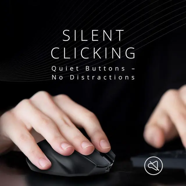 Alt view image 5 of 7 - Wireless Mouse, Pro Fit Ergo MY435 EQ Rechargeable Mouse, Fits Small to Medium-Size Hands, Programmable Buttons, Quiet-Click Buttons, Bluetooth 5.0 & 2.4GHz Connection - Black (K72501NA)