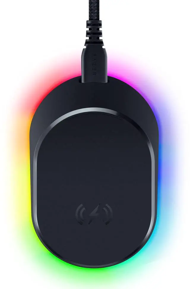 Main image of Mouse Dock Pro with Wireless Charging Puck: Magnetic Wireless Charging - Integrated HyperPolling 8K Hz Transceiver - Anti-Slip Base - Chroma RGB Lighting - Classic Black