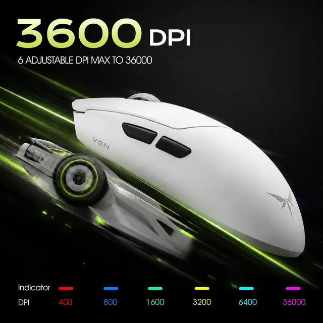 Alt view image 3 of 7 - F2 Pro Max Wireless Lightweight Gaming Mouse with 26K Optical Sensor