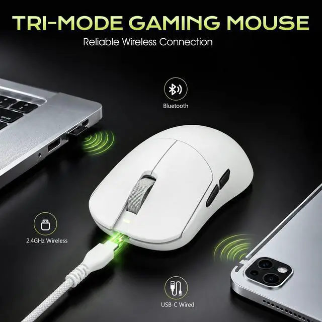 Alt view image 5 of 7 - F2 Pro Max Wireless Lightweight Gaming Mouse with 26K Optical Sensor