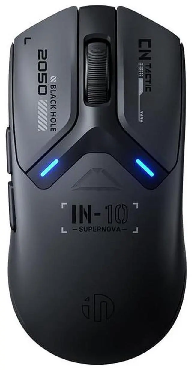 Main image of IN10P Lightweight Wireless Gaming Mouse, Tri-Mode Wireless Mouse with Bluetooth/ 2.4G/ USB-C Wired, 60g Superlight, PAW3395 26K DPI Sensor, 8kHz Polling Rate, Fully Programmable, Black