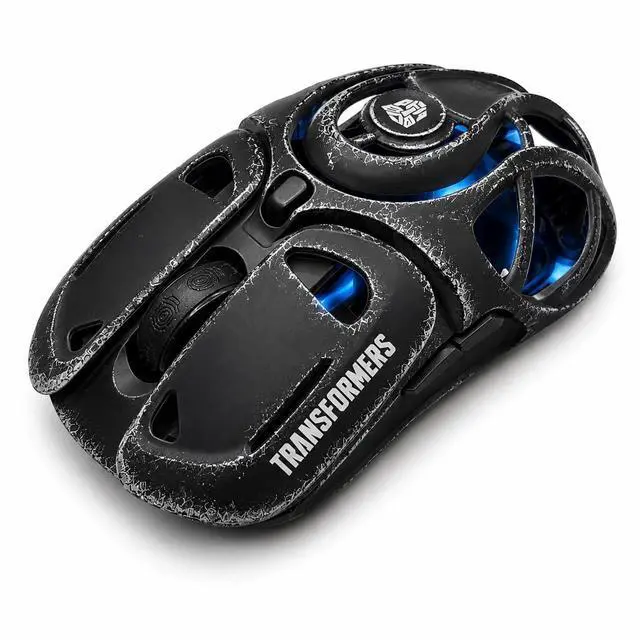 Alt view image 2 of 7 - TF-GM05 Wireless Gaming Mouse, 71g Ultra-Light Hollow Mecha Design, Tri-Mode Bluetooth/2.4G/Wired, 12800 DPI, Huano Switches, PAW3311 Sensor, RGB, USB-C Rechargeable (Megatron Black)