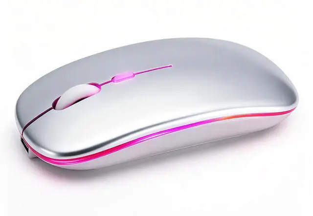 Main image of Wireless Bluetooth Mouse, Rechargeable Computer Mouse, Silver