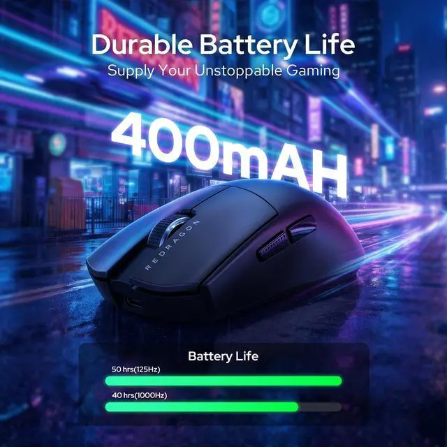 Alt view image 4 of 7 - M999 Wireless Gaming Mouse 45000 DPI Remapping Keys