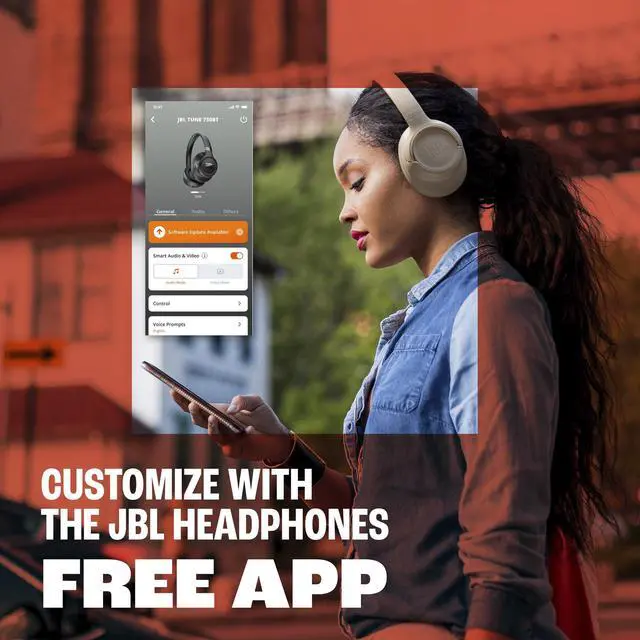 Alt view image 5 of 7 - Tune 730BT - Wireless Over-Ear Headphones - Black | Pure Bass Sound, Customize your sound with the Headphones App, 2 beamforming mics for perfect calls