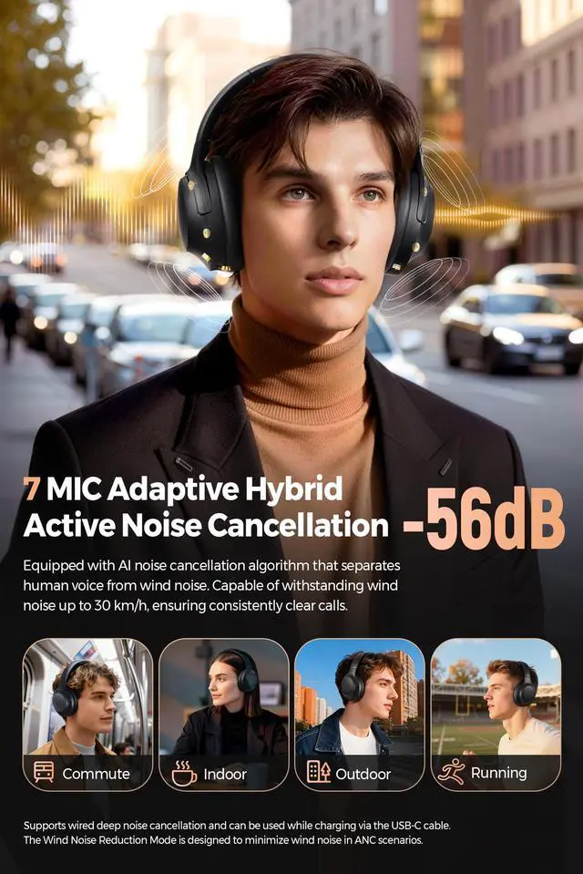 Alt view image 2 of 7 - Cove Pro - Over Ear Headphones - Black