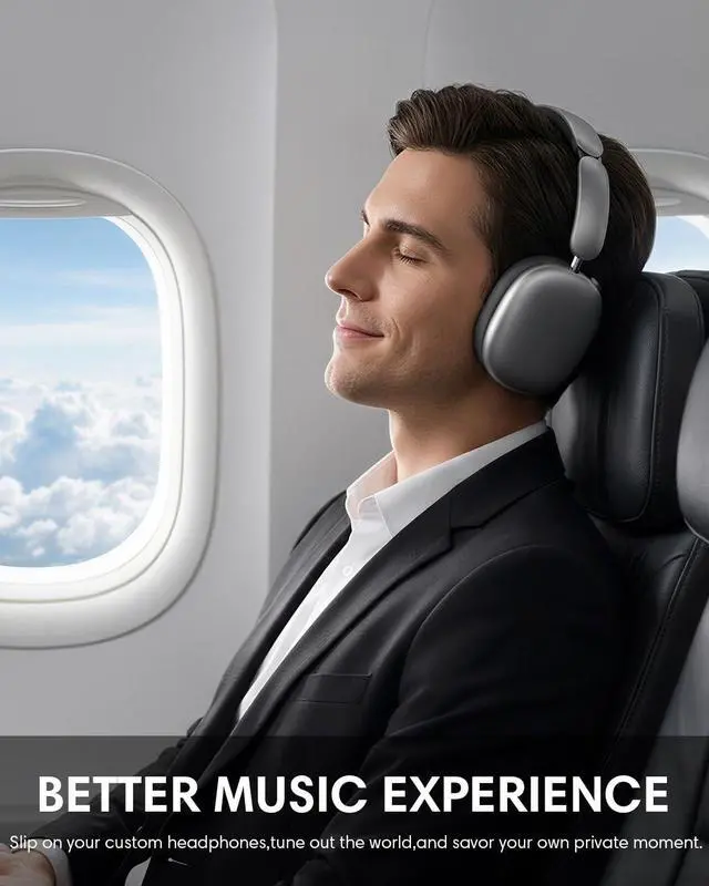 Alt view image 7 of 7 - Y02 Active Noise Cancelling Wireless Headphones, Grey