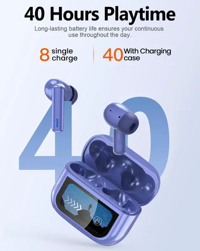 Alt view image 6 of 7 - Wireless Earbuds, ANC ENC Noise Cancelling Ear Buds with Touch Screen