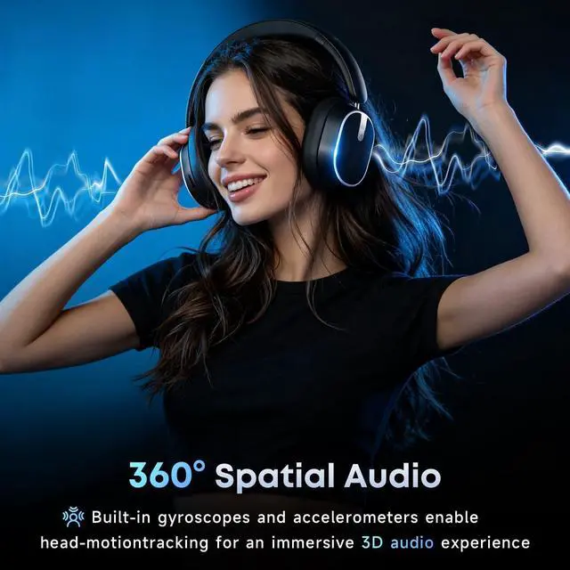 Alt view image 5 of 7 - Hybrid Active Noise Cancelling Bluetooth Headphones Wireless Headphones