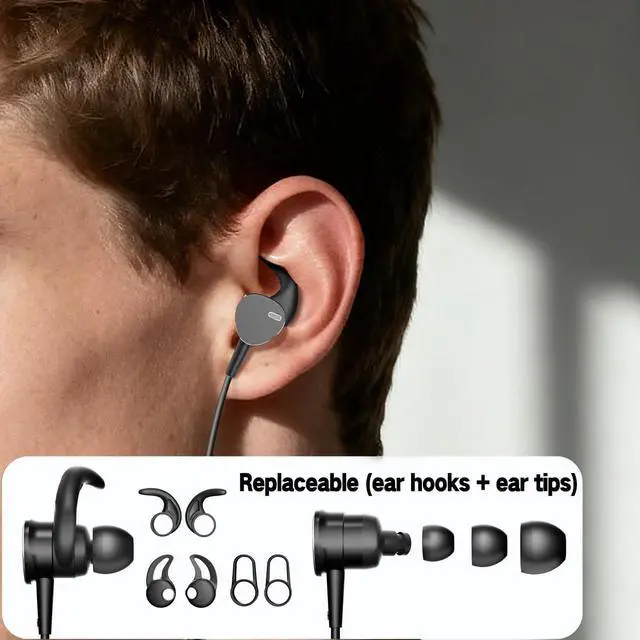 Alt view image 2 of 7 - Wired Headphones with Boost Deep Bass & Mic Noise-Canceling Earphone In-Ear