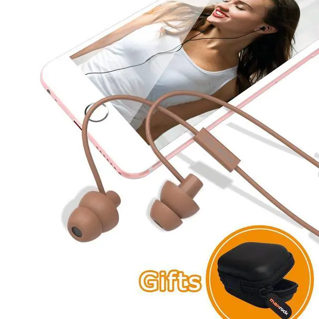 Alt view image 5 of 5 - Sleeping Headphones, in-Ear Soundproof Earplug Soft Earbuds with Mic Noise Cancelling Soft Comfortable Sleep Earphones for Side Sleeper, Insomnia, Snoring, Air Travel, Bedtime Listening