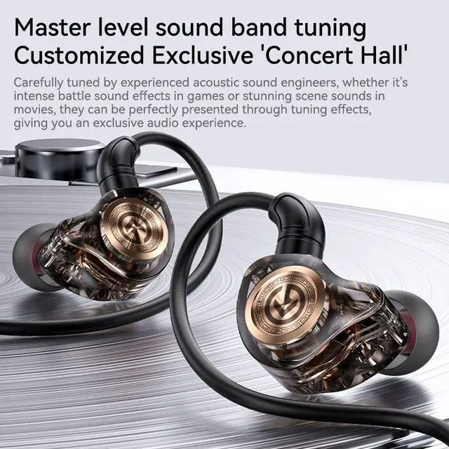 Alt view image 2 of 7 - 3.5mm Volume Control in Ear HeadphonesProfessional Noise Isolating Ear Buds-Clear Sound,Compatible with Mobile phones/MP3/laptops/tablets and Most 3.5mm Jack Devices