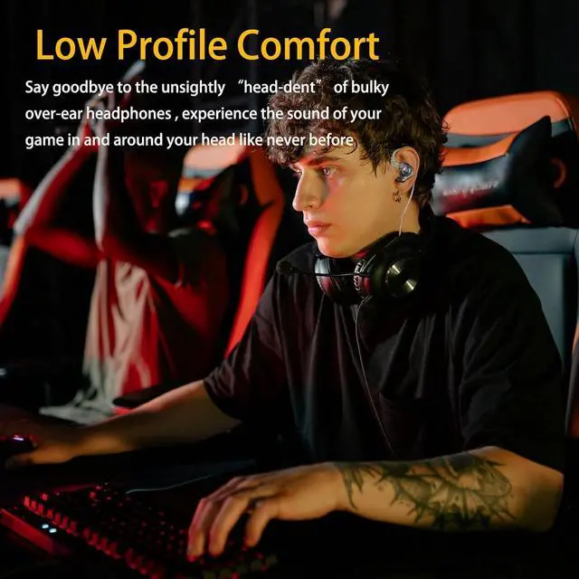 Alt view image 3 of 7 - Gale USB C IEM, Wired Type-C Gaming Earbuds with Mic Built-in DSP