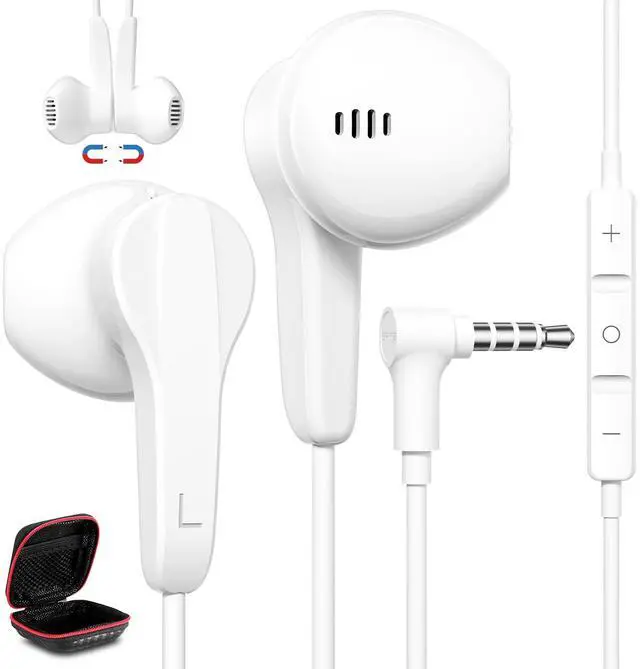 Main image of School Earbuds Wired 3.5mm Headphone with Mic for Laptop PC Office