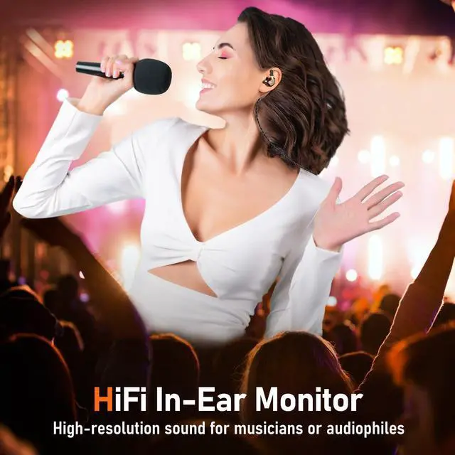 Alt view image 7 of 7 - Vibes 202 HiFi Wired Earbuds, IEM in-Ear Monitor Headphones