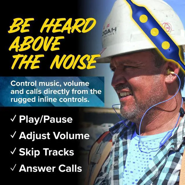 Alt view image 7 of 7 - Basic Pro Bluetooth Earplug Headphones for Work, OSHA Compliant