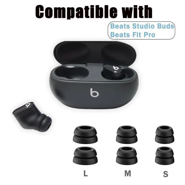 Alt view image 6 of 6 - Double Flange Ear Tips for Beats Earbuds Anti-Slip Replacement Tips