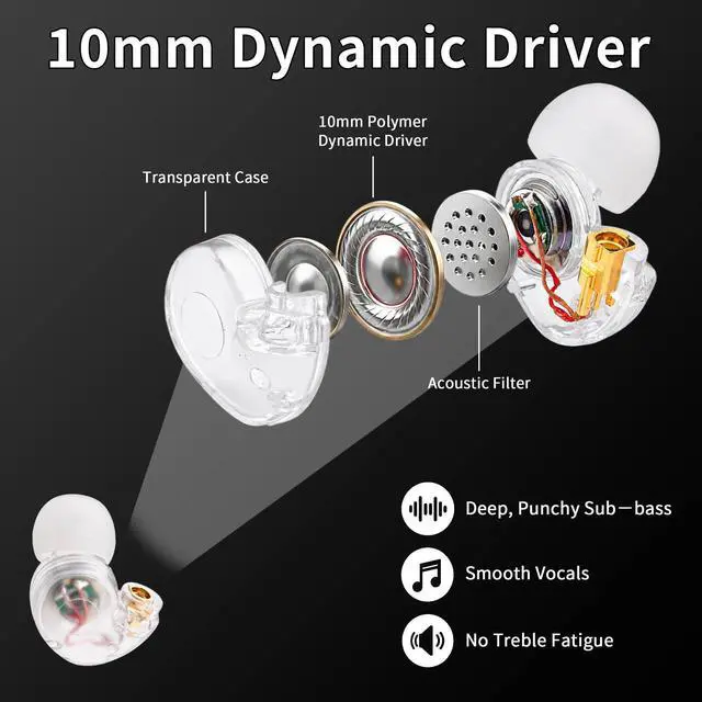 Alt view image 2 of 7 - Wired Gaming Earbuds with Detachable Silver-Plated 3.5mm Cable