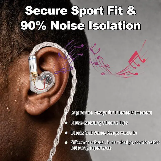 Alt view image 5 of 7 - Wired Gaming Earbuds with Detachable Silver-Plated 3.5mm Cable