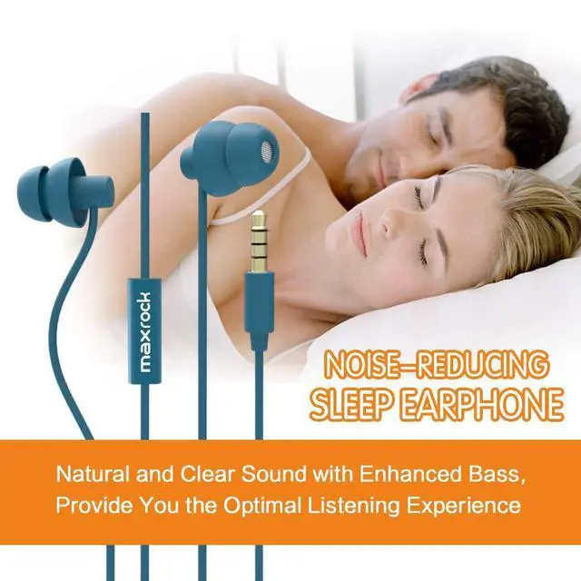 Alt view image 4 of 7 - Sleep Earplugs - Noise Isolating Ear Plugs Sleep Earbuds Headphones with Unique Total Soft Silicone Perfect for Insomnia, Side Sleeper, Snoring, Air Travel, Meditation & Relaxation(wh) (Blue)