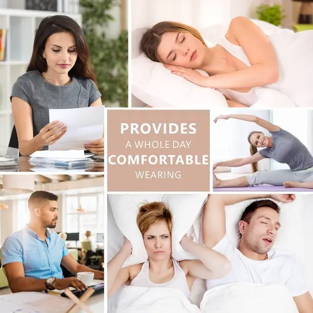 Alt view image 7 of 7 - Sleep Earbuds, 2 Pairs Soft Comfortable in-Ear Earphones with Mic-Low Profile Noise Reduction Headphones for Sleeping on Side, Yoga, Travel