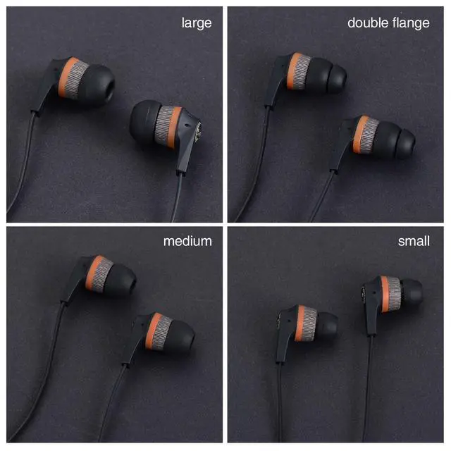 Alt view image 4 of 6 - 16 Pcs Earbud Tips Silicone Replacement, Noise Isolating Ear Bud Covers, Soft Anti-Slip Eartips, Multi Size S/M/L, Black & Clear