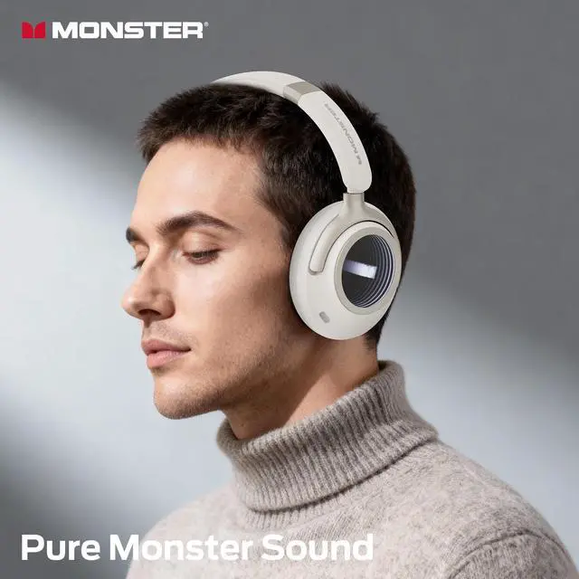 Alt view image 2 of 7 - Persona 4th ANC Active Noise Canceling Headphones, Wireless Bluetooth Over Ear Headphones with 3 EQ Modes, and 70H Playtime,Deep Bass,Bluetooth 6.0,Foldable Comfort Design for Outdoor,White