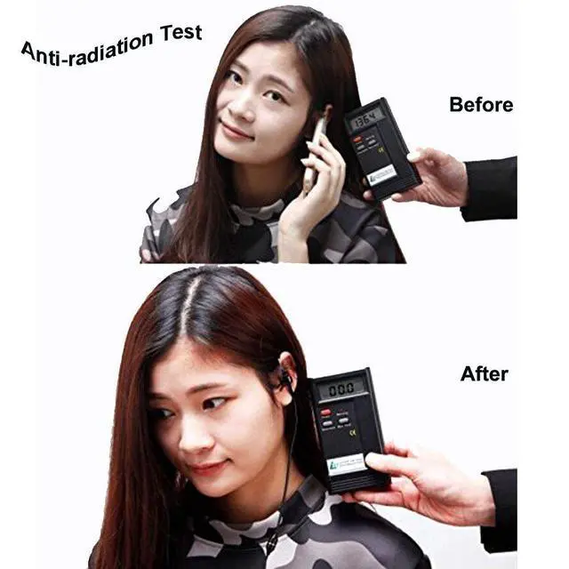 Alt view image 6 of 7 - EMF Protection Headphones Anti-Radiation, EMF Blocking Earphones Air Tube Headset Radiation Free Earbuds with Microphone Binaural Acoustic Stereo Wired for 3.5 mm Jack Devices Only