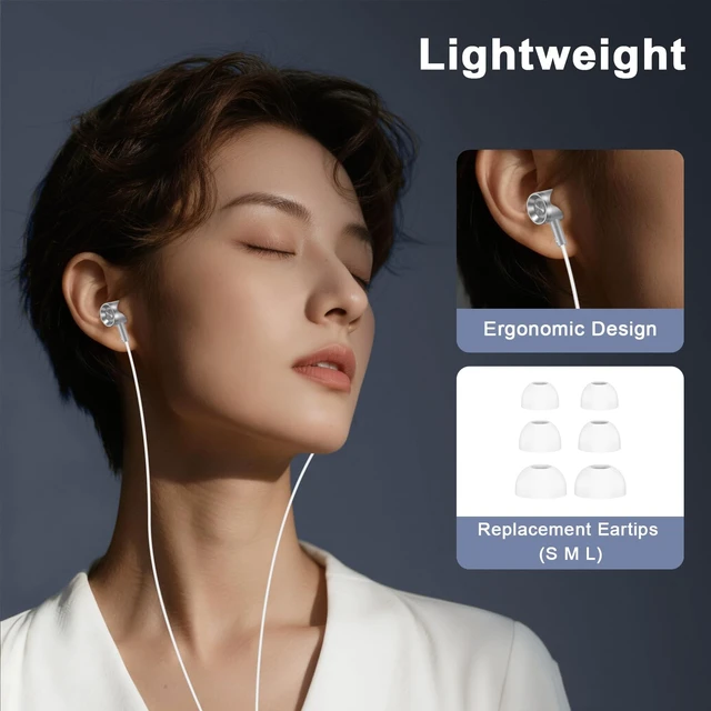 Alt view image 3 of 7 - USB C Ear Buds Wired Earbuds Headphones for Google Pixel 10 9 Pro XL Fold 8