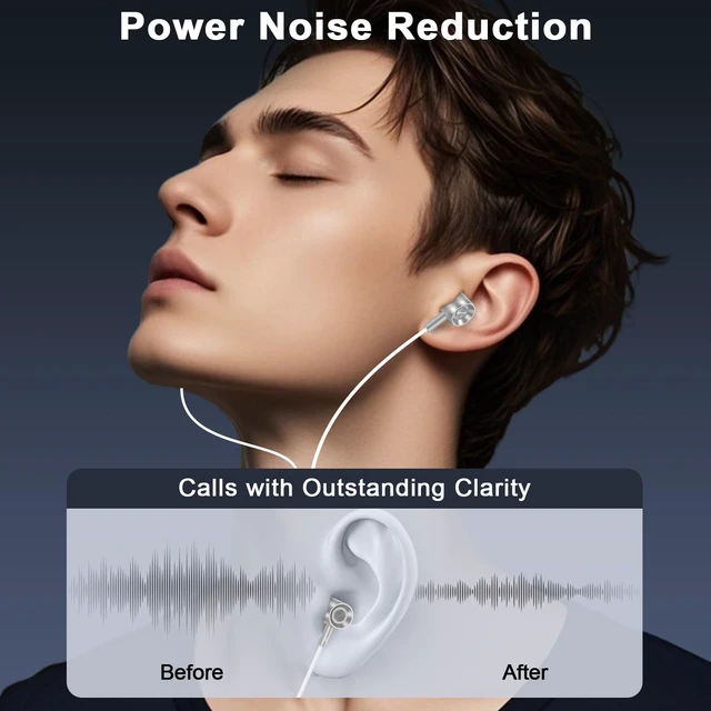 Alt view image 5 of 7 - USB C Ear Buds Wired Earbuds Headphones for Google Pixel 10 9 Pro XL Fold 8