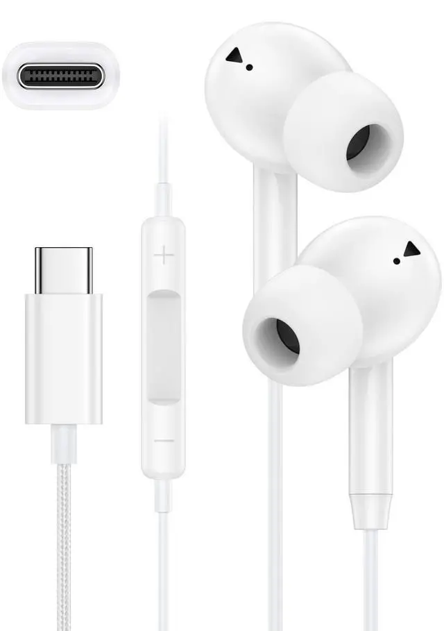 Main image of iPhone 17e 17 Headphones Wired USB C Ear Buds for i Phone 17 Pro Max 17pro