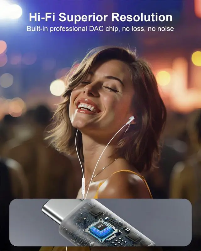 Alt view image 2 of 7 - iPhone 17e 17 Headphones Wired USB C Ear Buds for i Phone 17 Pro Max 17pro