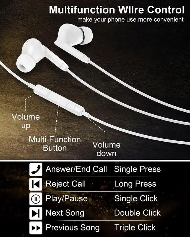 Alt view image 4 of 7 - iPhone 17e 17 Headphones Wired USB C Ear Buds for i Phone 17 Pro Max 17pro