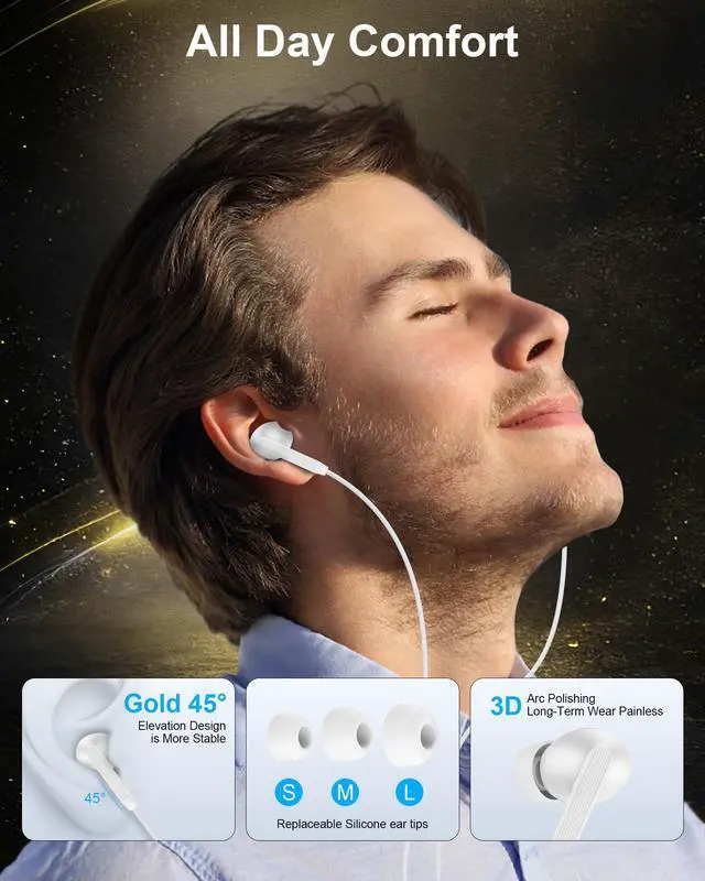 Alt view image 6 of 7 - iPhone 17e 17 Headphones Wired USB C Ear Buds for i Phone 17 Pro Max 17pro