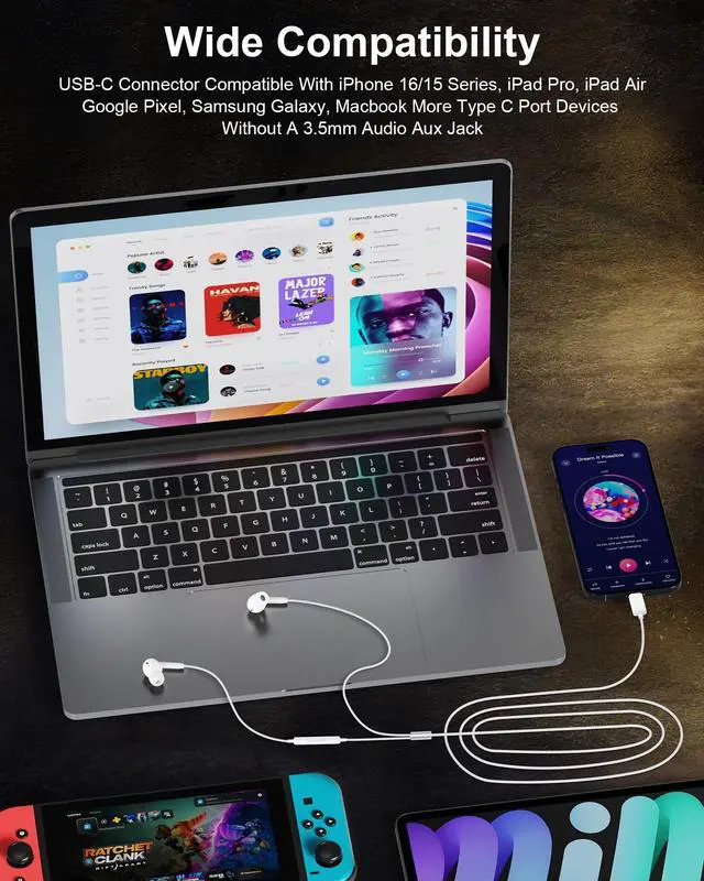 Alt view image 7 of 7 - iPhone 17e 17 Headphones Wired USB C Ear Buds for i Phone 17 Pro Max 17pro