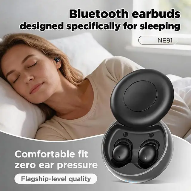 Alt view image 4 of 7 - NE91 Invisible Sleep Earbuds, Mini Wireless Bluetooth Earbuds, Hi-Fi Sound