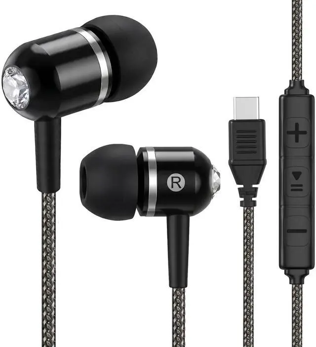 Main image of USB C Wired Earbuds, USB-C Headphone with Mic, in-Ear USBC Earphone