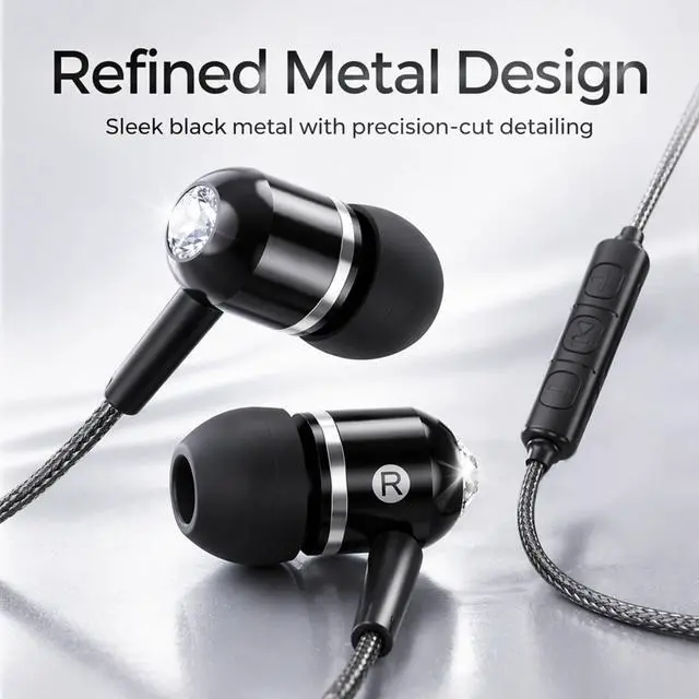 Alt view image 7 of 7 - USB C Wired Earbuds, USB-C Headphone with Mic, in-Ear USBC Earphone