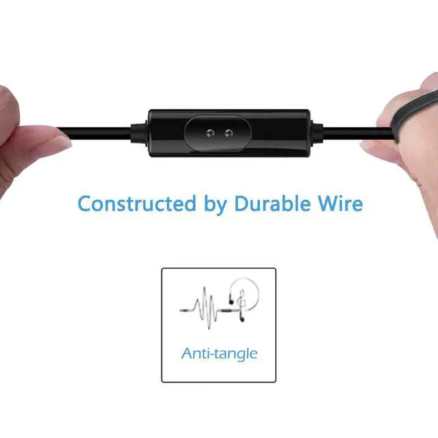 Alt view image 6 of 7 - 3 Packs Earphone with Remote & Microphone, in Ear Stereo Sound Noise Isolating Tangle Free for Smartphones, Laptops, Gaming, Fits 3.5mm Interface Device